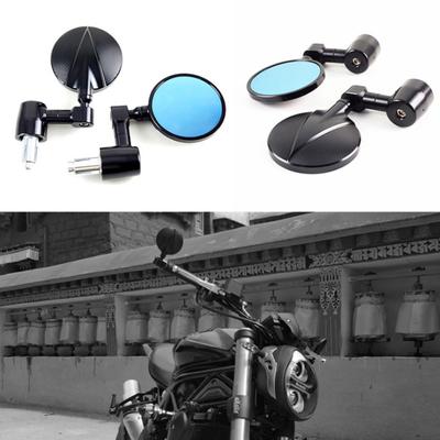 Motorcycle Round Anti-Glare CNC Rearview Mirrors for Scooters Handlebar Side Mirrors for Yamaha MT07 MT09 FZ09 YZF R1 R6