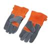 1 Paar Hitzebeständige Handschuhe Feuerfest Flammenhemmend Nicht Verbrühendes Leder für BBQ GrillOrange