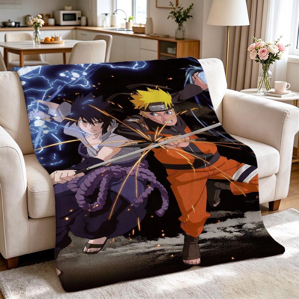 Naruto Unleashes Rasengan Theme Cute Flannel Blanket Skinfriendly Warm Fleece Blanket For Living Room Sofa Nap Home Decor Gift For Friends