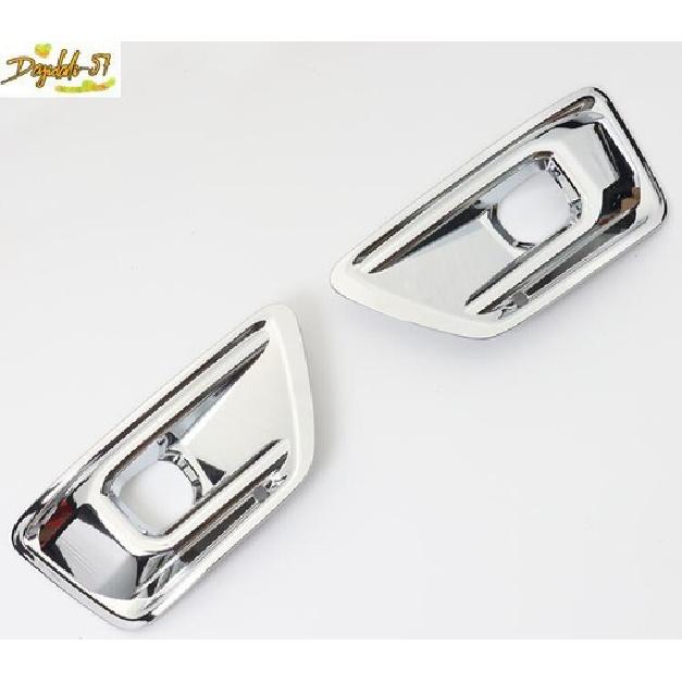 For Toyota Land Cruiser LC300  Chrome ABS Front Bumper Fog Light Frame Cover