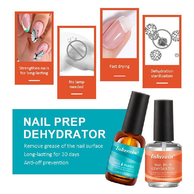 Nagel Primer Set Met Balancerende Oplossing En Lijm Voor Professionele Manicure Verzorging