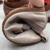 Johnature Handmade Genuine Leather Soft Soled Flats Round Toe Soft Cowhide Women's Slip-on Shoes