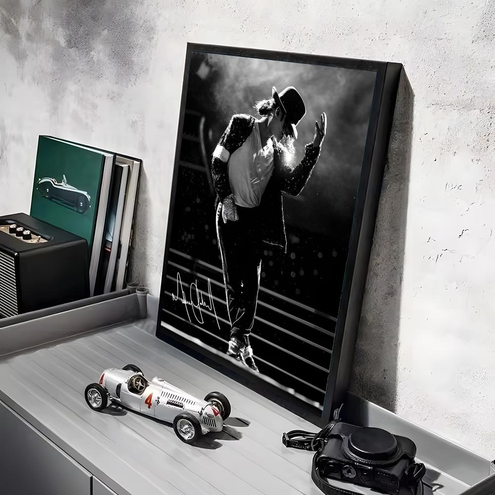 M-Michael J-Jackson Sänger Poster Aufkleber Gemälde Wandbild HD Wandaufkleber für Schlafzimmer Wohnzimmer Zuhause Selbstklebende Dekoration Geschenk