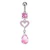 Heart Zircon Belly Button Rings Stainless Steel  Butterfly Belly Ring For Women Navel Piercing Body Jewelry