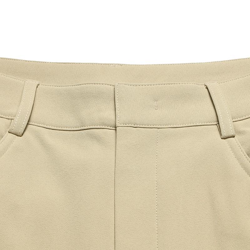 Fila Milano Series Fashion Simple Classic Basic Solid Color Versatile Comfortable Casual Pants Women Pants Sand Khaki F11W615802FMK