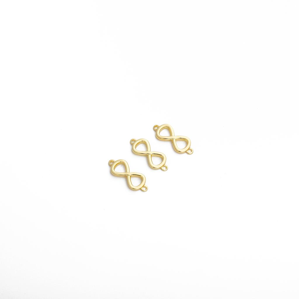 Copper Double Hanging 8-shaped Buckle Pendant For DIY Jewelry Making Craft Accessories