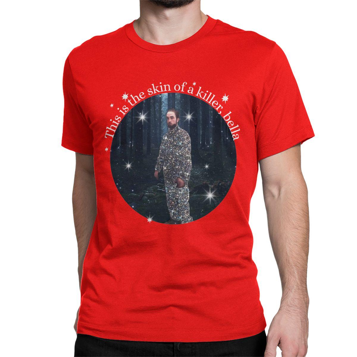 Новинка Мем Роберт Паттинсон Эдвард Каллен Сумерки Футболки Хлопковая футболка Кожа убийцы Белла Футболки Топы S