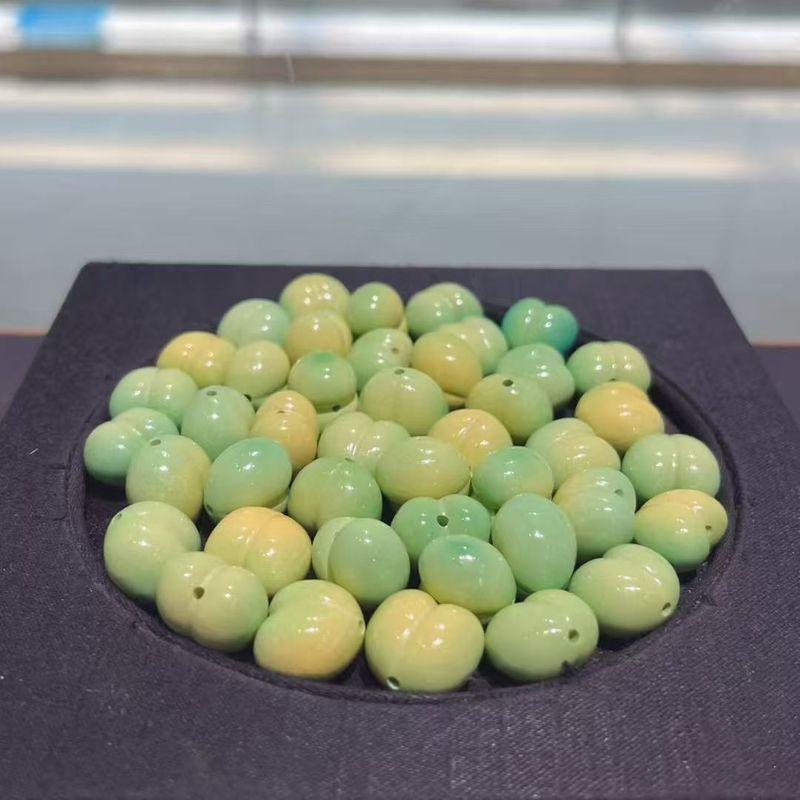 

Rapeseed Green Magnesite Heart DIY Accessories Hand Woven Hand Rope Bracelet Necklace Pendant Bracelet Crafts Accessories Magnesite rapeseed green fart peach Heart