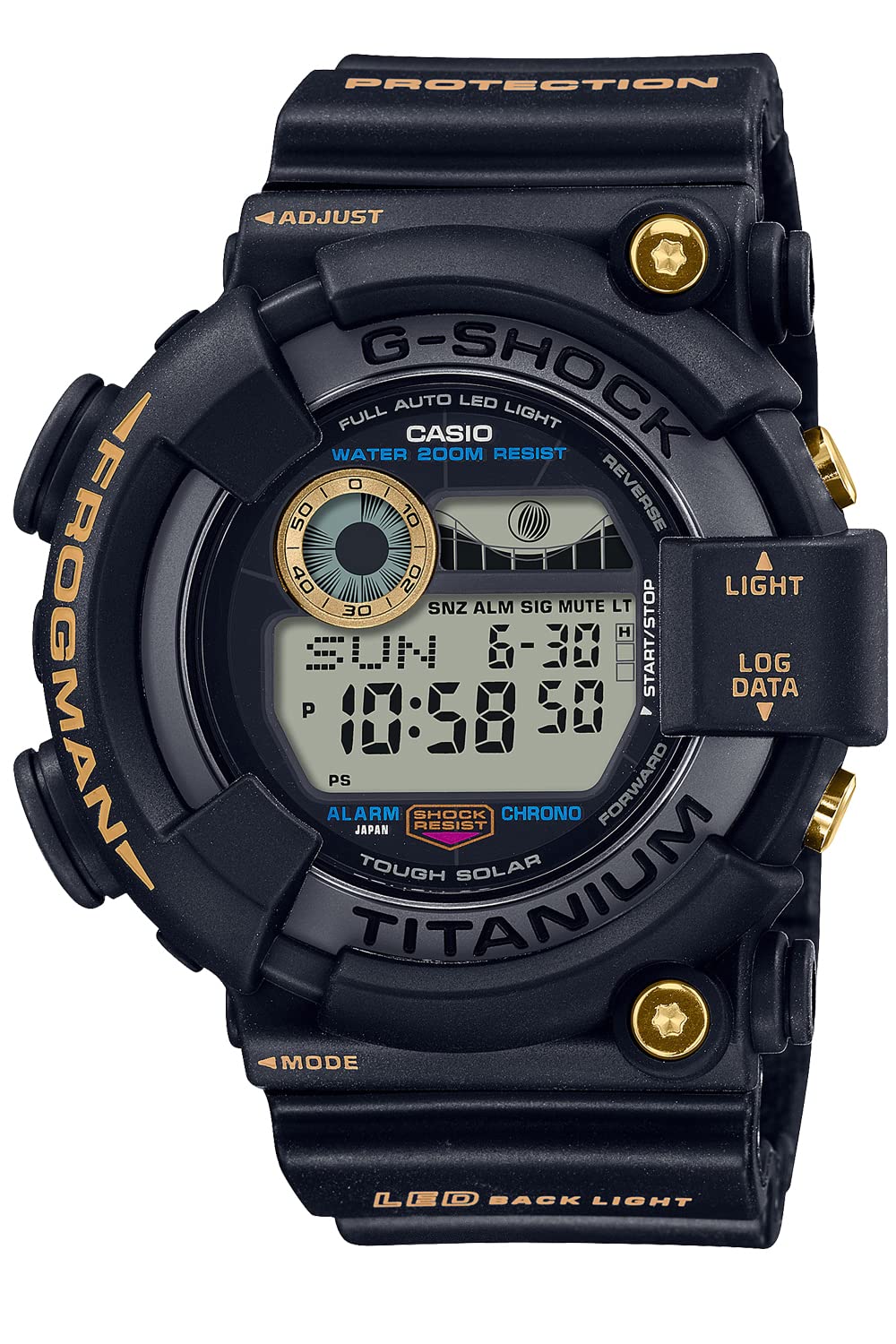 

Годинник Casio Чорний Сонячний Присвячений 40-й річниці та 30-й річниці FROGMAN G-Shock Дайверський GW-8230B-9AJR Чоловіча Модель, G-SHOCK чорний