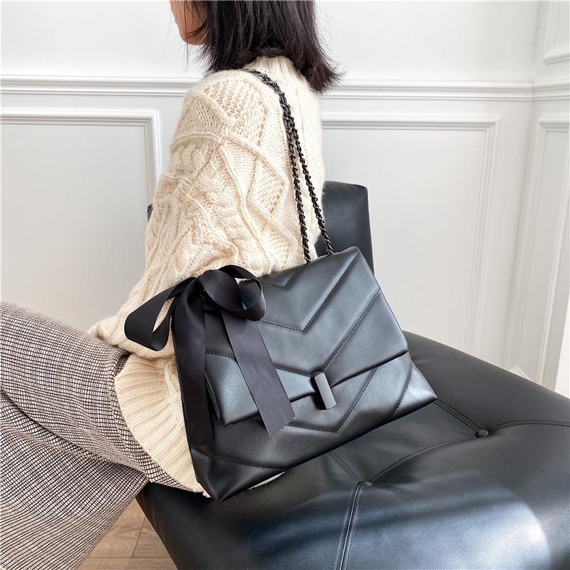 

Large capacity bag women s bag 2025 new fashion texture chain shoulder bag tote casual messenger bag білий