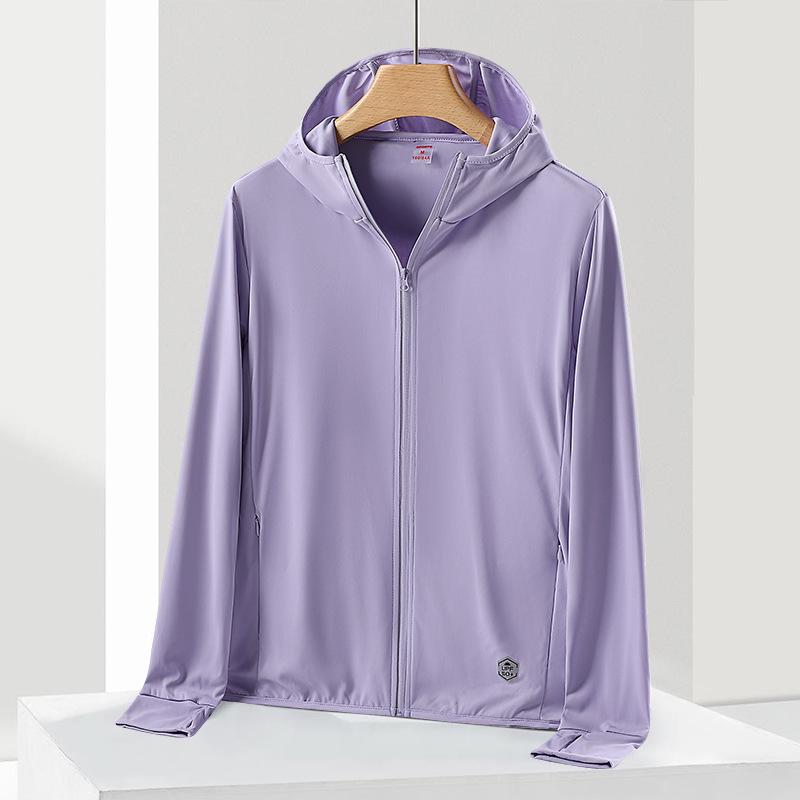 

Unisex Ultra-Thin, Breathable Sun Protection Hooded Jacket for Outdoor Activities M фіолетовий