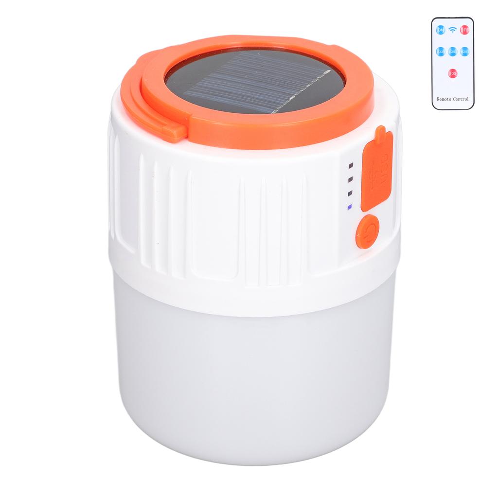 Voice Control Solar Camping Lamp 5 Mode Auto Induction USB Charging Waterproof Tent Light for