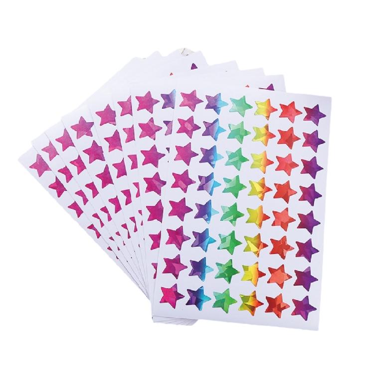 960/1080/1380Pcs Sparkling Heart Star Sticker for Scrapbooking Children Reward Sticker Wrapping Sticker for Packaging
