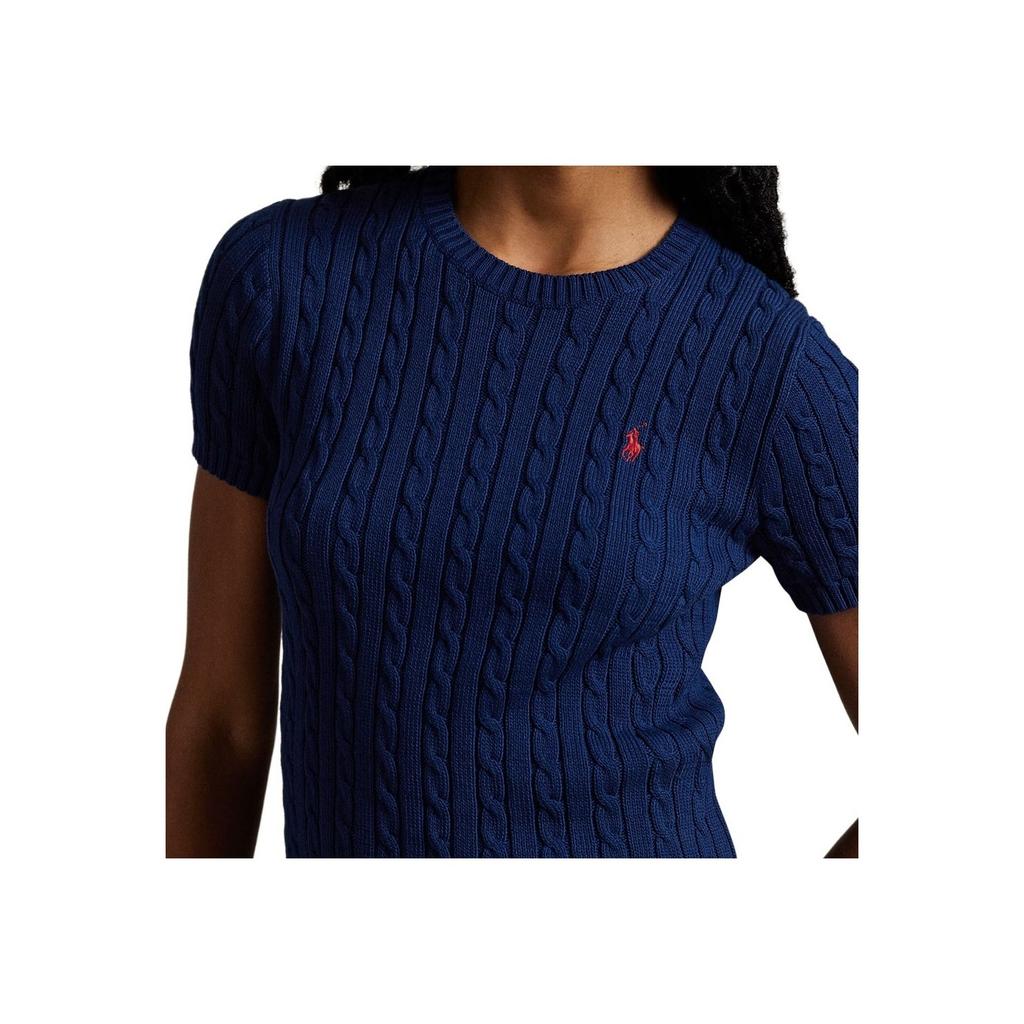 Polo Ralph Lauren Logo Slim Fit Rundhals Kurzarm Pullover Damenpullover Blau 100053222