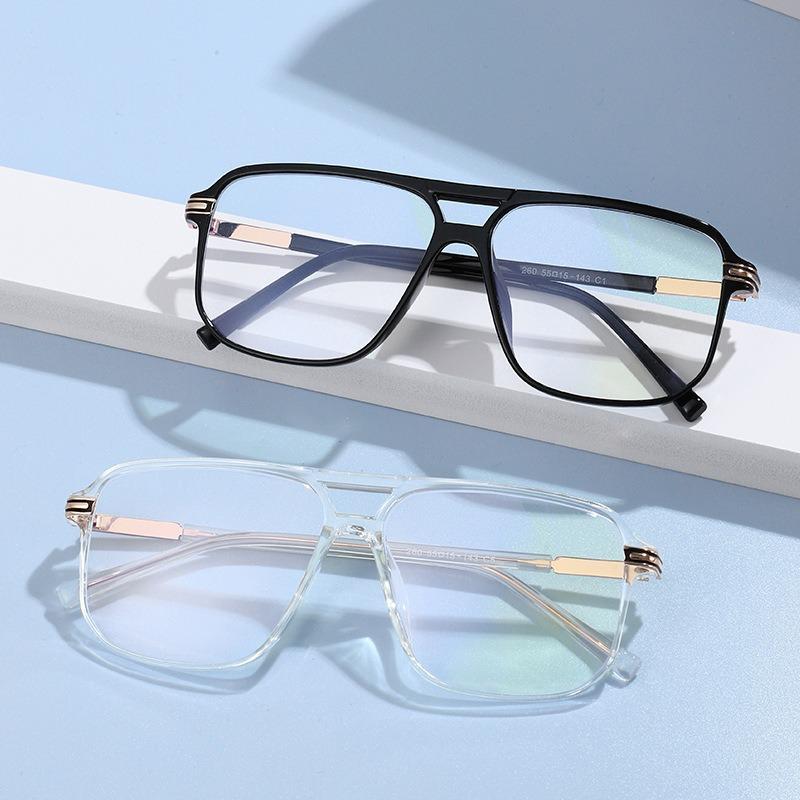 TR90 Men And Women Retro Reading Glasses Double Anti Blue Light Computer Mirror Reading And Playing Games Eye Glasses Protection