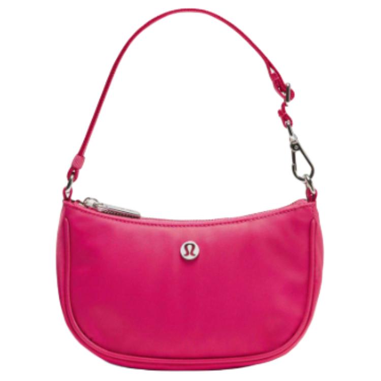 Lululemon City Essentials 1L Brand Logo Design Adjustable Shoulder Strap Recycled Nylon Mini Shoulder Bag Women shoulder bag LW9FRIS-062220 Raspberry Pink