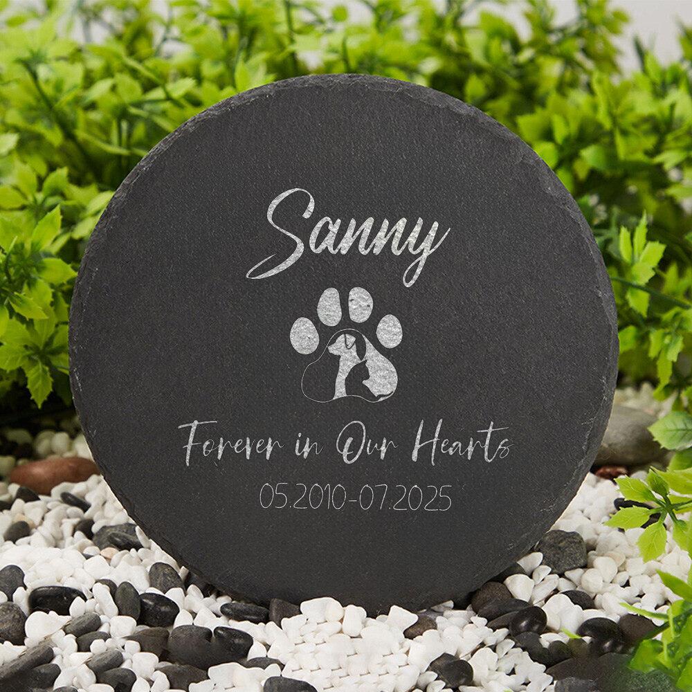 Personalized Pet Memorial Gift Custom Pet Memorial Garden Stone Slate Engraved Garden Slate with Dog Name Dog Loss Gifts