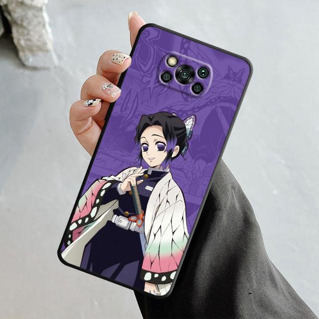 Case For Xiaomi Poco X3 Nfc X4pro M3 C40 For Mi 12 11 10 10t 8 Note10 Lite 11ultra 11t Pro F1 Cartoon Anime Demon Slayer Nezuko