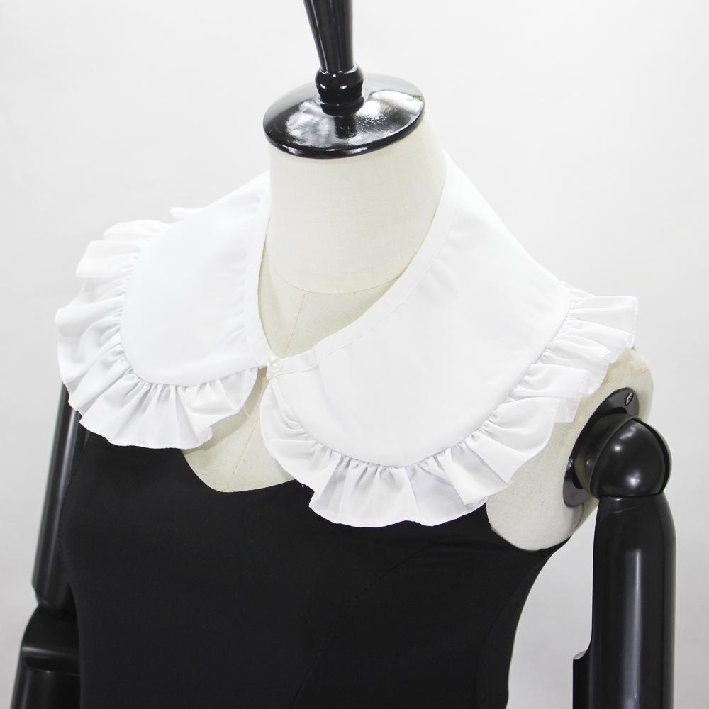 Cotton White Collar Pleated Peter Pan Fake Collar Shawl Decorative Collar, Hot Sale