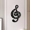 Modern music Roman numeral notes acrylic wall clock silent clock suitable for living room bedroom office decoration clock