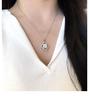 S925 Sterling Silver Four-Leaf Clover Necklace with Moissanite Pendant for Women - Colorfast Clavicle Chain, 1 Carat.