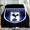 1 Stück Tottenham Hotspur F.C Design Gedruckte Weiche Flanelldecke Überwurf für Schlafzimmer Wohnzimmer Sofa Camping Reise Fan Geschenke Weihnachtsgeschenke