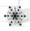 Fashion Rhinestone Snowflake Brooches for Women Clothing Coat Jewelry Accessories Gifts