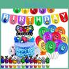 Balloon Game Cake Cupcake Topper Banner Birthday Party Supplies Decor