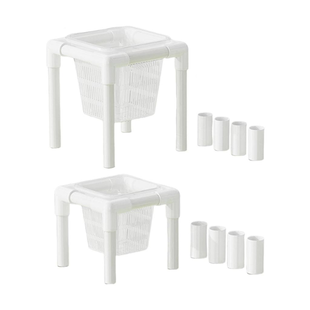 Stable Plastic Aquarium Plant Basket Holder Stand for Turtles Fish Tanks Outdoor Pond Container
