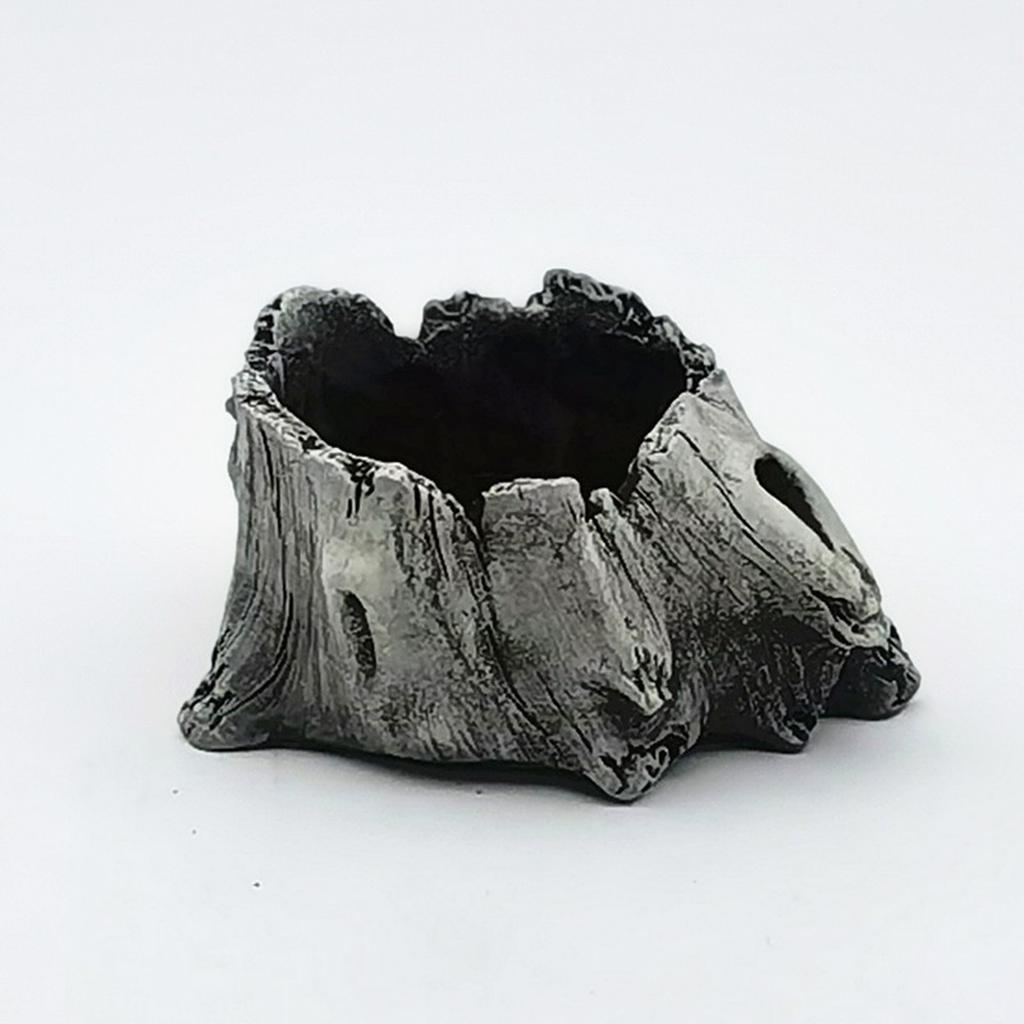 Artificial Driftwood Stumps Planter Cactus Container Creative Imitation Sculpture Resin Succulents Flower Pots