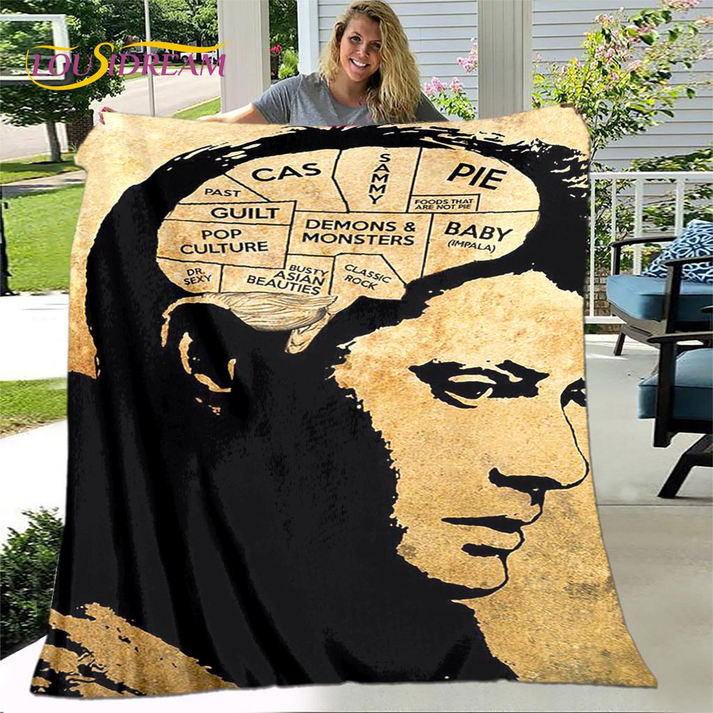 Supernatural Blanket,Flannel Blanket Throw Blanket,Warm Blanket for Home Living Room Bedroom Beds Sofa Office Outdoor Picnic