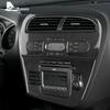 Para Seat Leon 2005 2006 2007 2008 2009 2010 2011 2012 Pegatina de Accesorios para Panel de Control Central de Coche de Fibra de Carbono Suave Real LHD