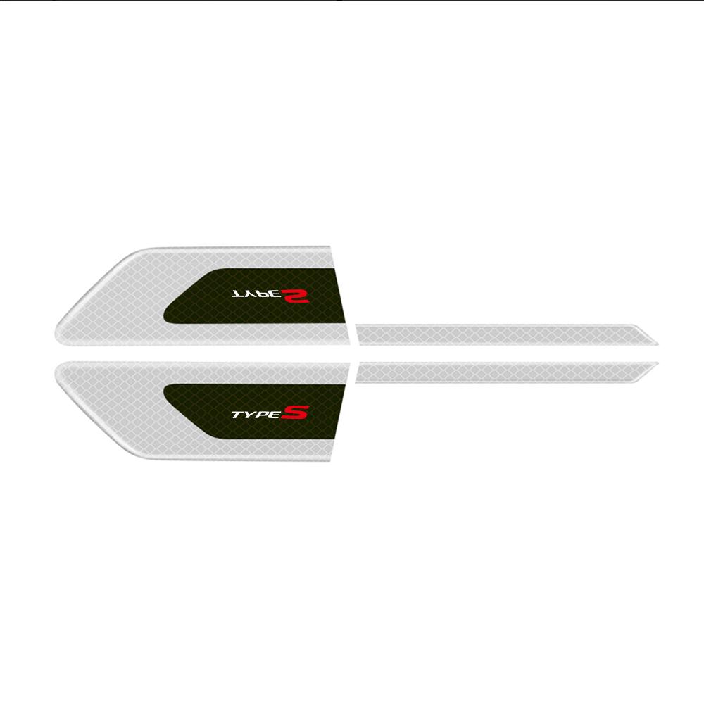 xwbfn6 Car Reflective Decorative Sticker Fender Safety Warning Anti-collision Strips For Honda City Jazz Accord CR-Z VTEC Vezel Insight