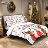 3pcs Merry Christmas Cute Reindeer Print Coreless Bedding Set Multi Size Bedroom Bedding Holiday Decoration Soft Comfortable