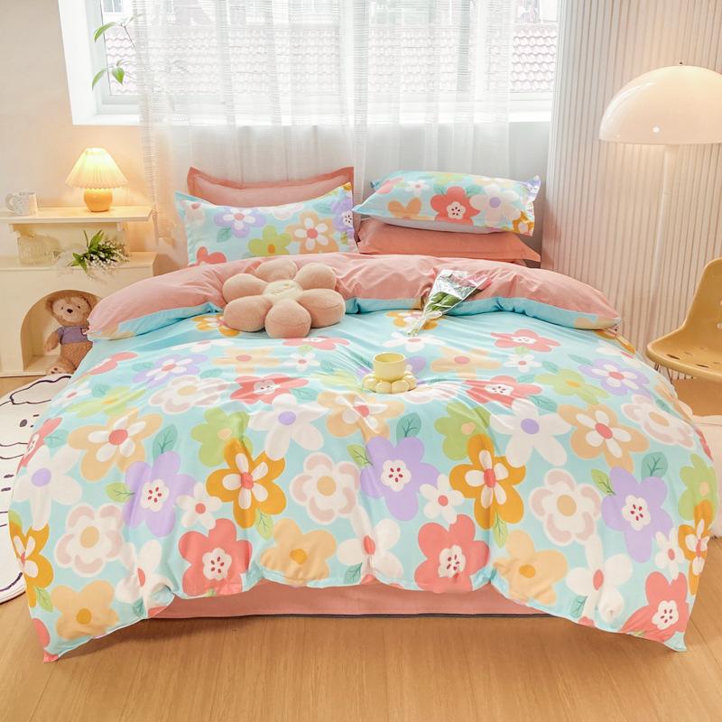 Four-piece Set for Bed, Three-piece Set, Skin-friendly Sheets, Quilt Covers, Pillowcases.