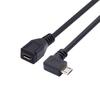 Chenyang CY Micro USB Male To Micro USB Female Extension 90 Degree Full Pin 2.0 2.0 Cable, Angled, Connection, 0.5M
