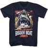 Jaws Bigger Boat Classic Navy Adult T-Shirt