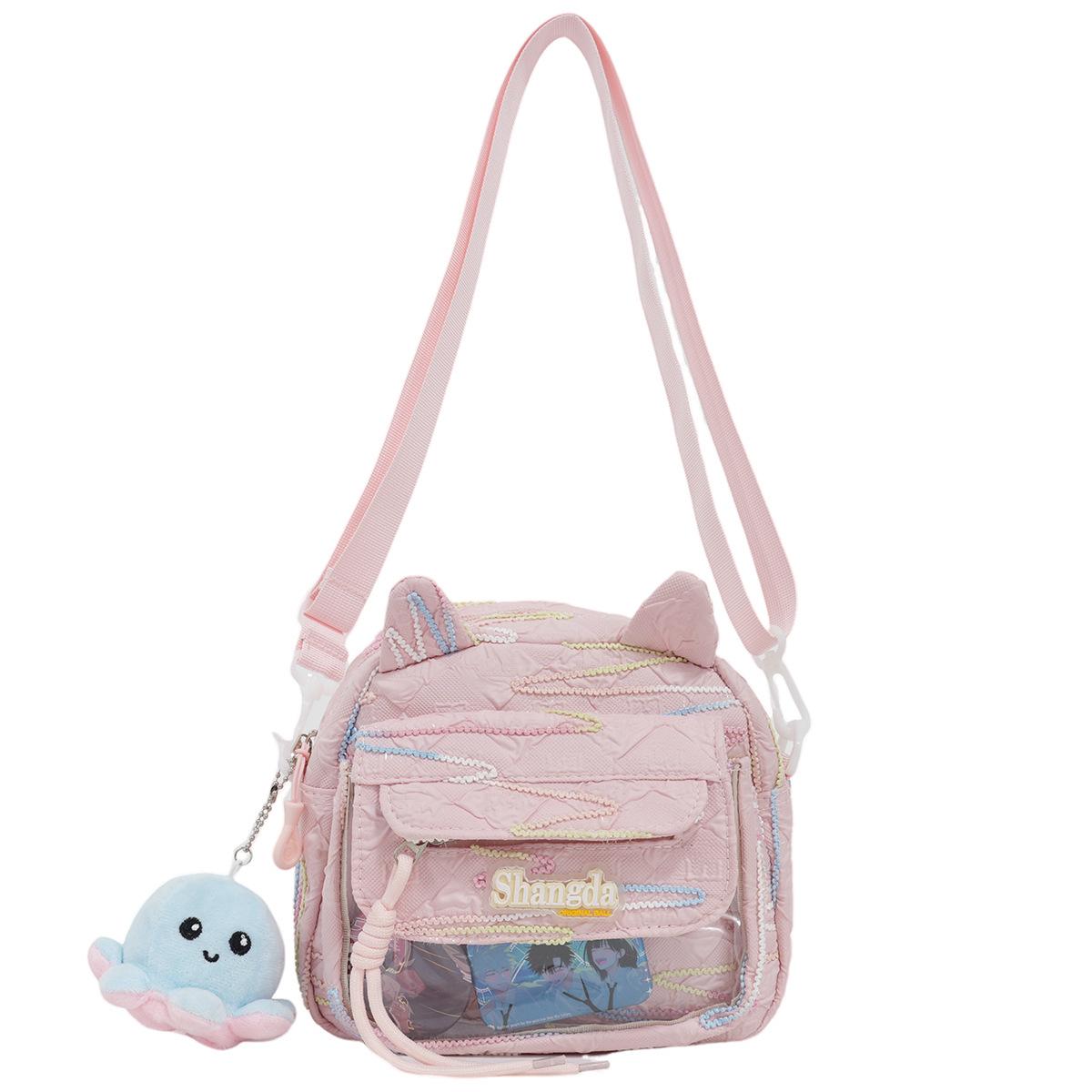 

Школьный рюкзак женский студентка милый мягкий девочка на плечо японский ins повседневный маленький рюкзак single package розовый