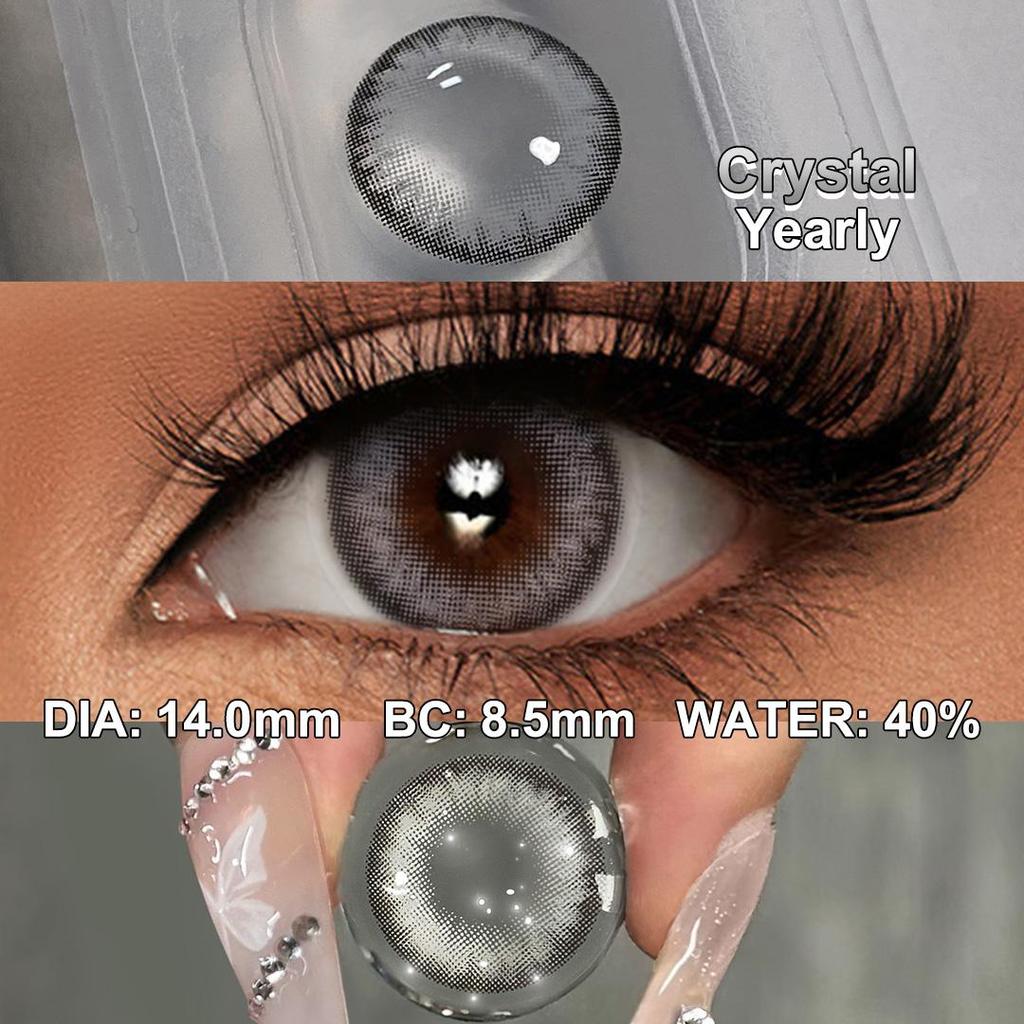 FreshGo Fargede kontaktlinser Kosmetikk Blå fargelinse for øynene Naturlig skjønnhet Elever 1 par årlig myk kontaktlinse