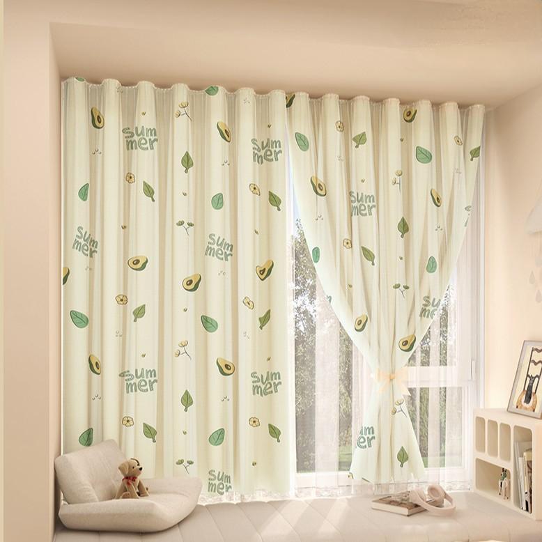 Printed Curtains with Magic Tape, Cartoon Fabric Door Curtains, Partition Curtains, Toilet and Bedroom No-Drill Curtains
