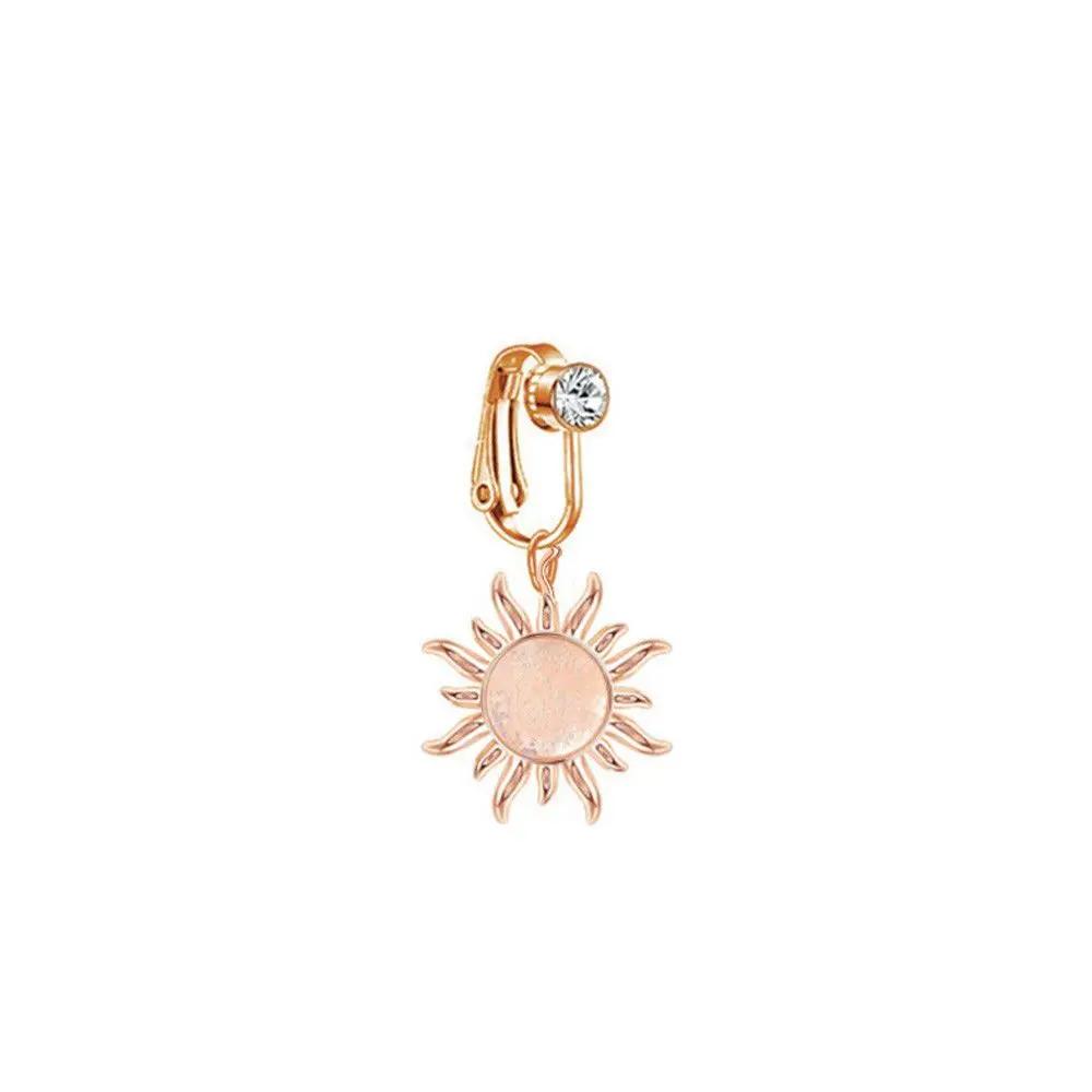 

Zircon Earring Clip Faux Piercing Cartilage Clip Fake Belly Rings Navel Clip on Belly Button Rings Body Jewelry