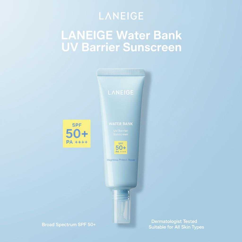 

LANEIGE Water Bank UV Barrier Sunscreen SPF 50+ PA++++ 50ml