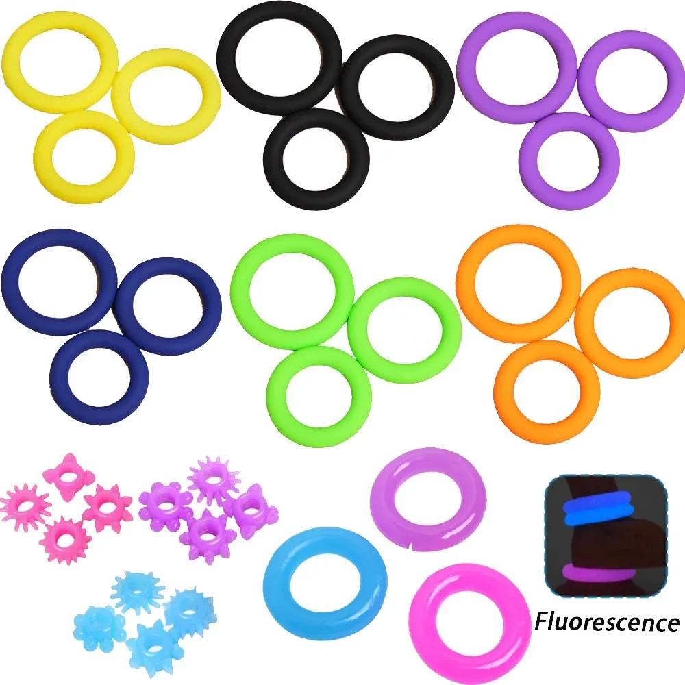 Soft Silicone Penis Cock Ring Delay Ejaculation Ball Scrotum Stretcher Adjustable Semen Sleeve Rings SM Bondage Sex Toy for Men