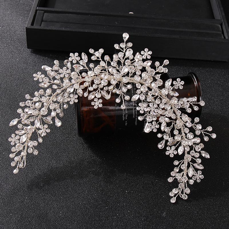 Crystal Rhinestone Bridal Wedding Headbands Tiaras Hairbands for Elegant Girls Bride Bridal Wedding Hair Accessories Headpieces