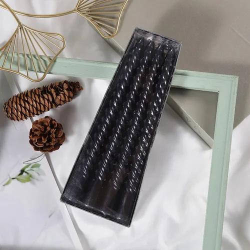 4PCS Pillar Candles Household Black Candle Decoration European Style Long Pole Colored Electroplated Candle Holders