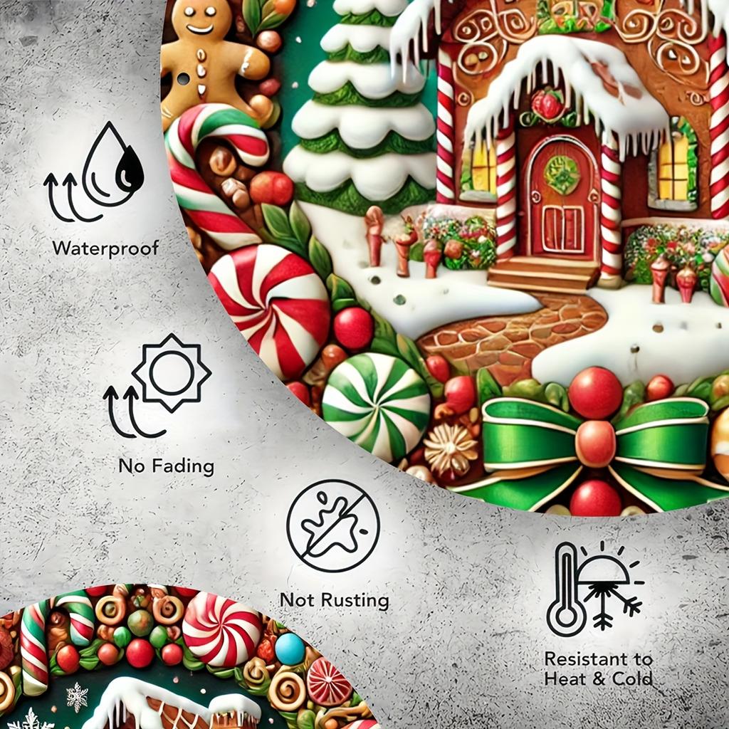 A Round Iron Sign Waterproof Non-fading Corrosion-resistant Heat-resistant and Cold-resistant, a Festive Candy Paradise-themed