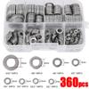 180/360PCS Stainless Steel Washer M2 M2.5 M3 M4 M5 M6 M8 M10 Metal Flat Washers Rings Plain Gaskets for Screw Assortment Kits