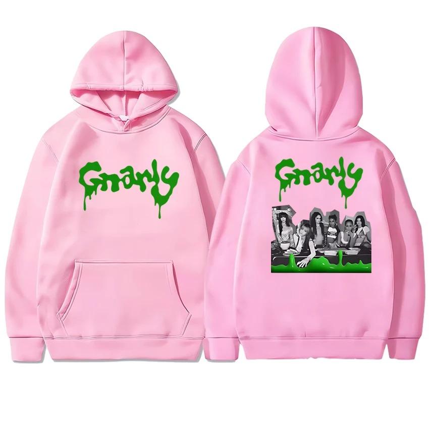 Korea Kpop KATSEYE 2026 Album Double Sided Graphic Hoodies Autumn Winter Men Women Trend Y2k Sweatshirt Unisex Fleece Pullover