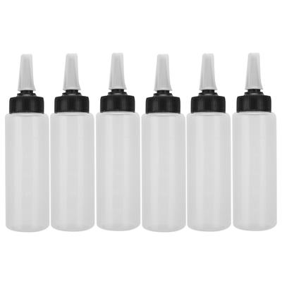 6pcs Hair Washing Shampoo Applicator Bottle with Cover Hair Salon Squeeze Refillable Bottle