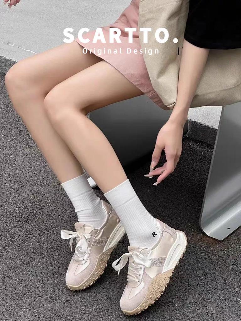 Spot sheii Su Yinyin oxygen girl~ popcorn platform leisure sports grandma German training shoes women's Forrest Gump shoes